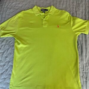 Polo by Ralph Lauren Neon Yellow Polo with Pink Logo